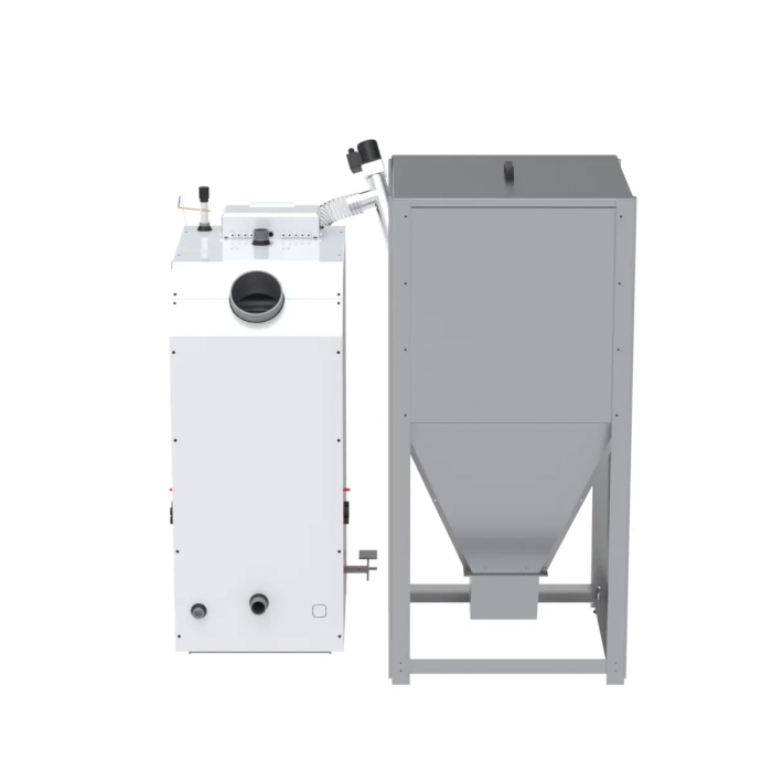 Kotłospaw DrewKo Hybrid widok z tyłu – przyłącza i konstrukcja kotła